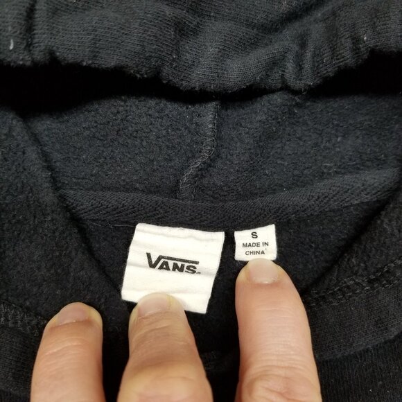 ✅Vans Crop Hoodie Sweatshirt Women's Small Long Sleeve Graphic Logo Off The Wall - Picture 2 of 8